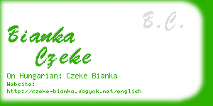 bianka czeke business card